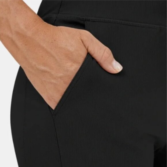 NWT Halara High Waisted Drawstring Side Pocket Full Length Joggers L Black #103Y - Picture 9 of 16